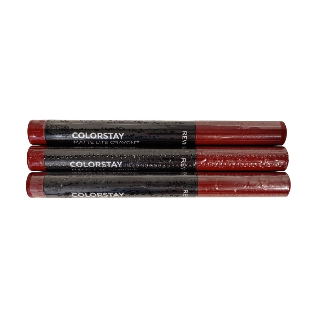 3 PACK Revlon ColorStay Matte Lite Crayon Lip Color #010 Air Kiss NEW